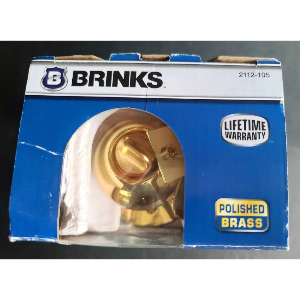 Brinks Interior Locking Ball Door Round Knob Polished Brass Bed Bath 2112-105 - Picture 5 of 7